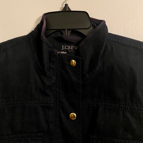 J. Crew navy blue relaxed boyfriend field jacket M - Picture 2 of 16